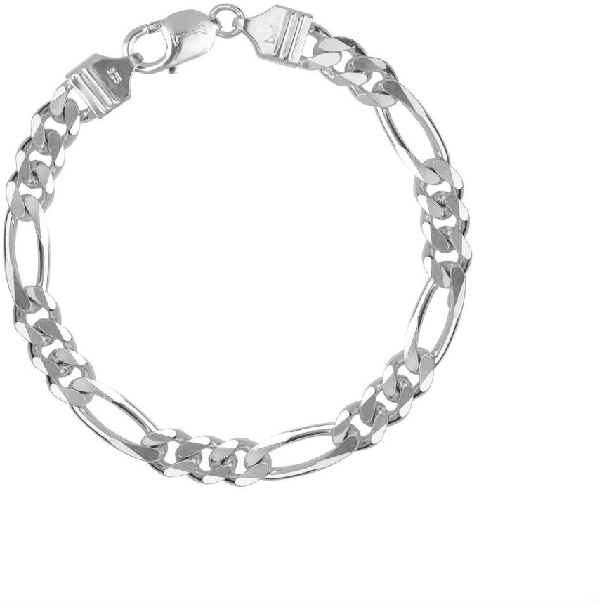 Lucky Choice 92.5 BIS Hallmark Sterling Pure Silver Bracelet for Men & Boys,  Length : 8.5 Inches, CM : 21.59, WT : 30.0 GM : Amazon.in: Jewellery