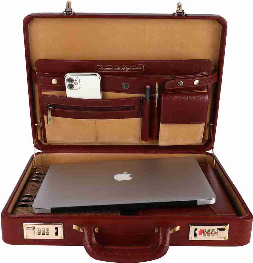 Hammonds Flycatcher Genuine Leather Large Briefcase For Men Price in India Reviews Ratings Specifications Flipkart