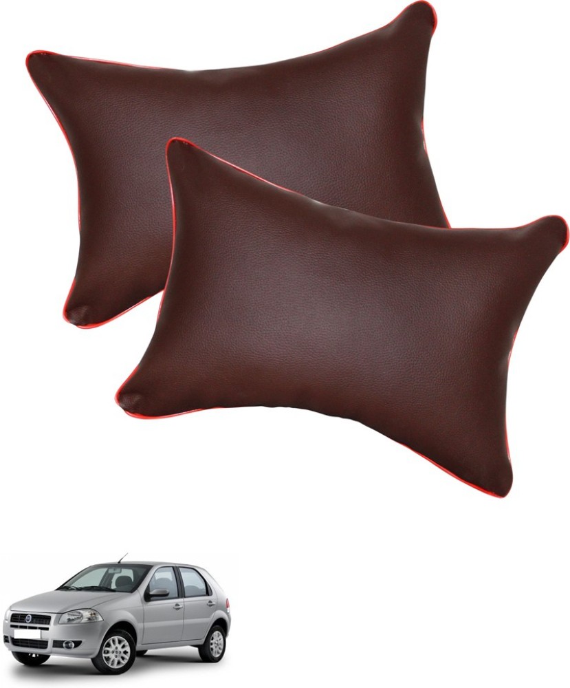 SEBONGO Brown Leather Car Pillow Cushion for Fiat Price in India