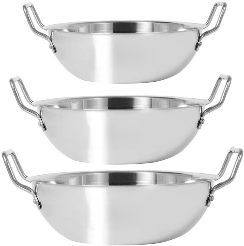 RBGIIT Pack of 3 Stainless Steel SS-11 Stainless Steel Sauce Pan