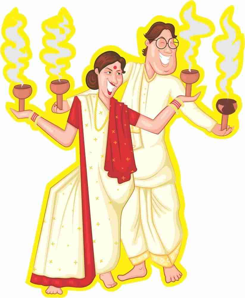Traditional dress clearance of bengali couple