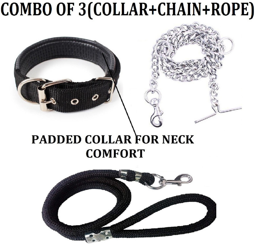 Rope chain dog collar sales