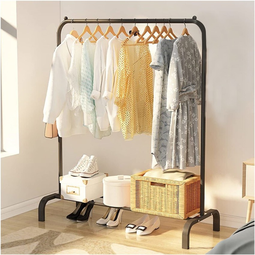 ADA Heavy Duty Metal Clothing Garment Rack Multipurpose Clothes Rack with  Bottom Shelves Iron Wall Shelf Price in India - Buy ADA Heavy Duty Metal Clothing  Garment Rack Multipurpose Clothes Rack with