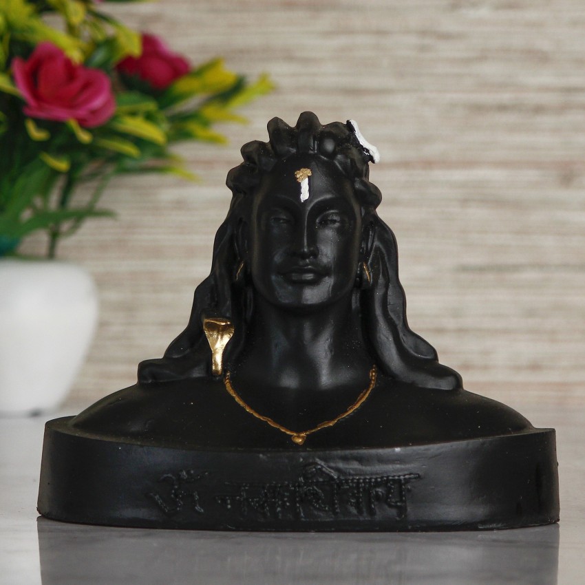 5.5 inch Adiyogi Statue with Rudraksha Mala for Car Accessories