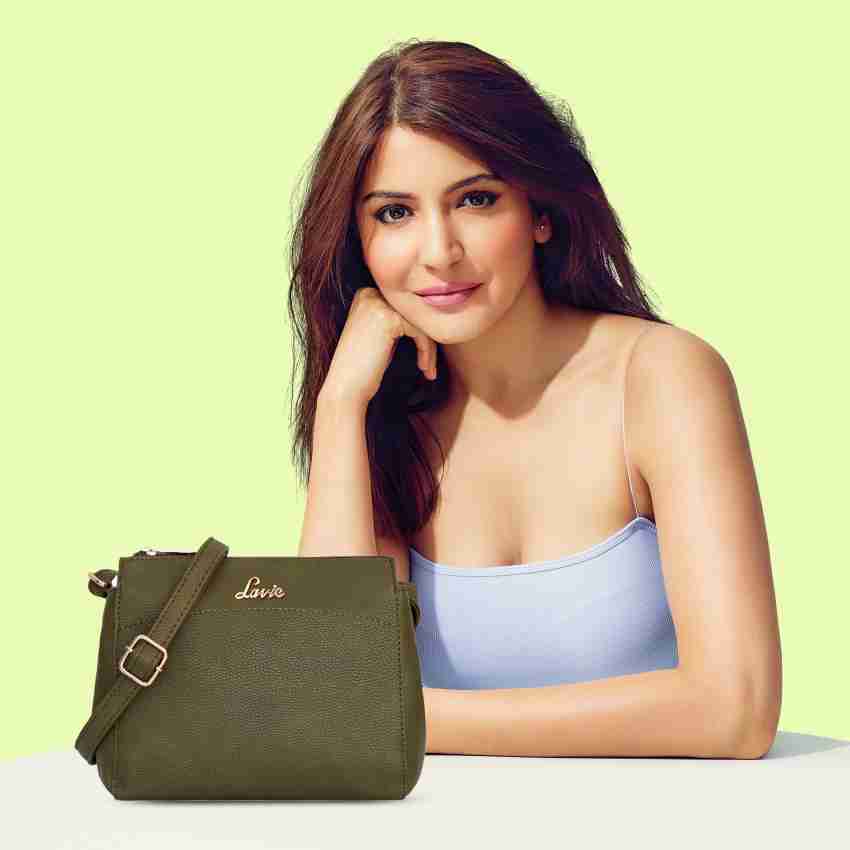 LAVIE Green Sling Bag SYFB940092N3 OLIVE Price in India