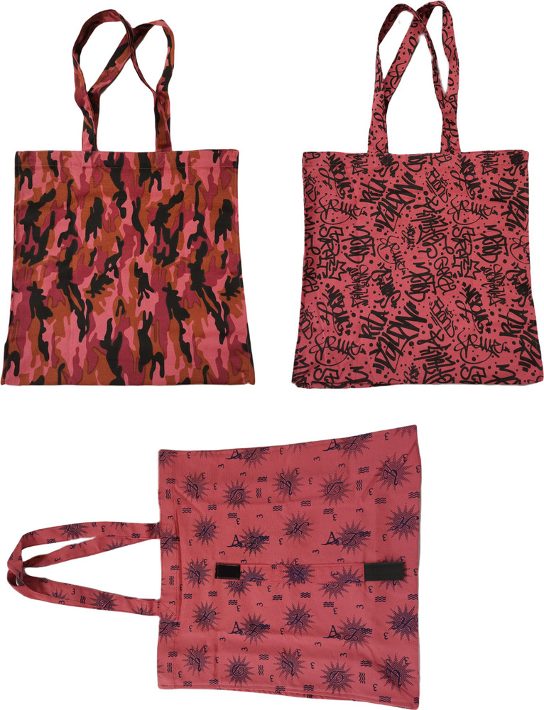 thriveni Multicolor Tote Foldable Shopping bag with Velcro tape Multi Purpose Reusable Shoulder Tote bag VTBMELANGE Price in India Flipkart
