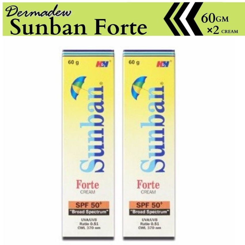 Aavzaa Sunban Forte SPF 50+ (pack of 2) - SPF 50+ - Price in India, Buy  Aavzaa Sunban Forte SPF 50+ (pack of 2) - SPF 50+ Online In India, Reviews,  Ratings & Features