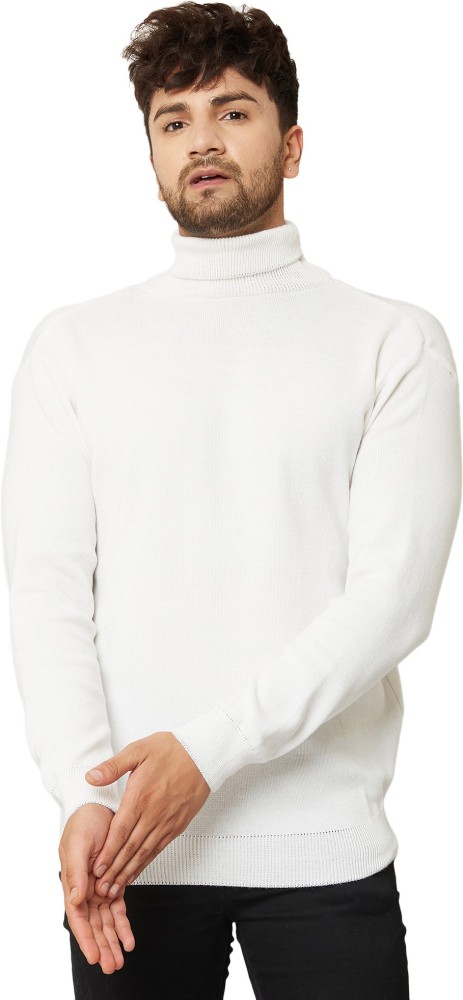 Buy Kvetoo White Turtle Neck Sweater for Women online