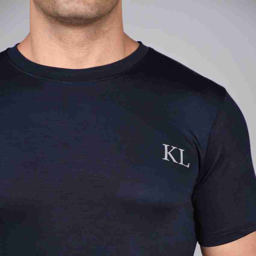 KL FIT Solid Men Round Neck Black T-Shirt - Buy KL FIT Solid Men Round Neck  Black T-Shirt Online at Best Prices in India