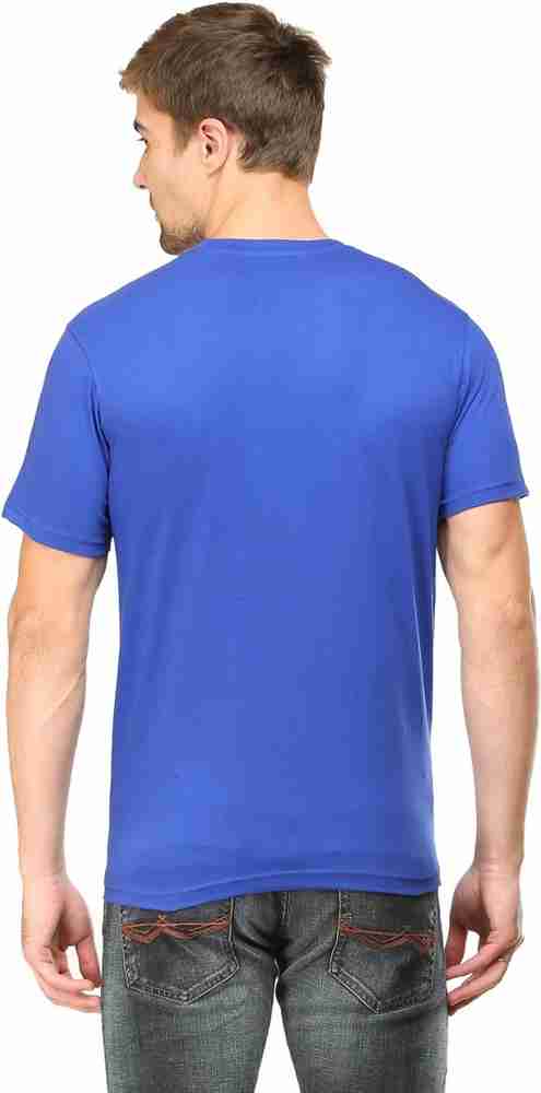 MIRROR Solid Men Round Neck Light Blue T Shirt Buy MIRROR Solid