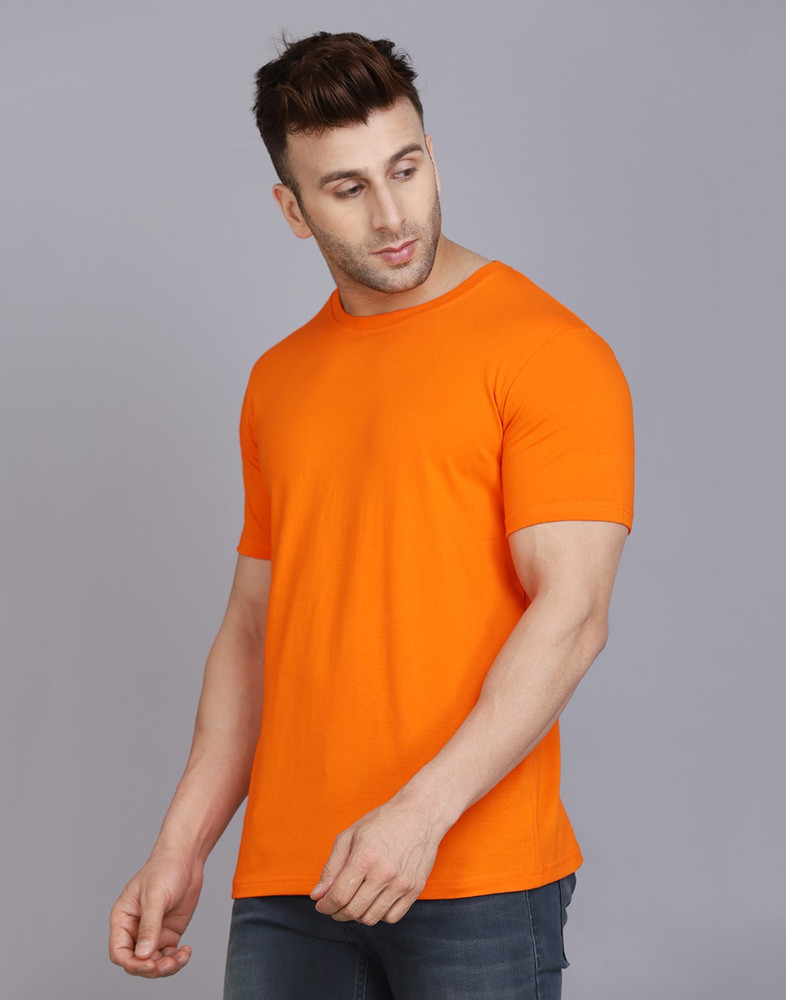 Orange t shirt man sales