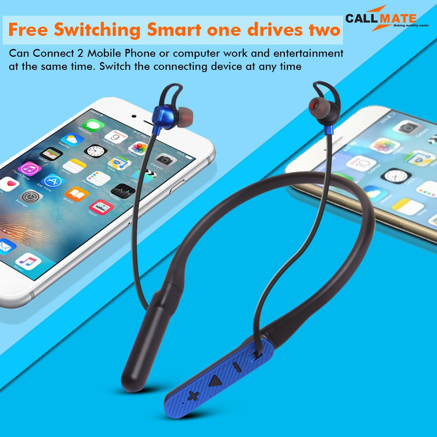 Callmate Pro Buds 40 Hours Backup Wireless Neckband IPX5 Rated