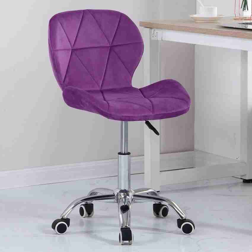 Purple velvet office discount chair