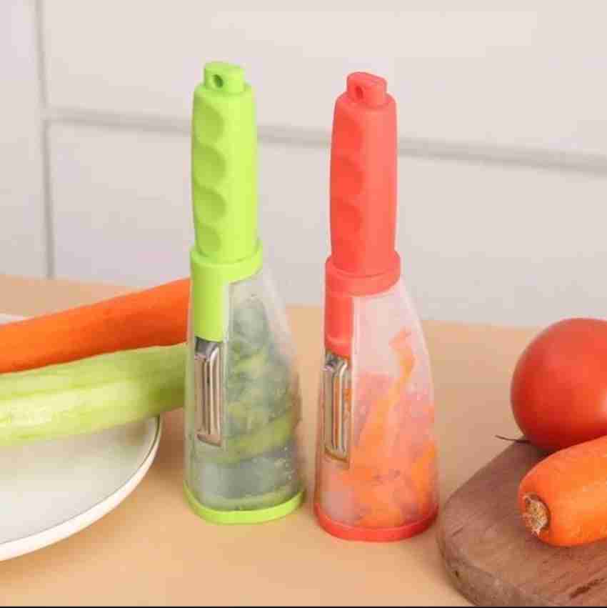 SEE INSIDE Stainless Steel Blade Storage Type Vegetable Peeler with  Container for Vegetable Straight Peeler Price in India - Buy SEE INSIDE  Stainless Steel Blade Storage Type Vegetable Peeler with Container for