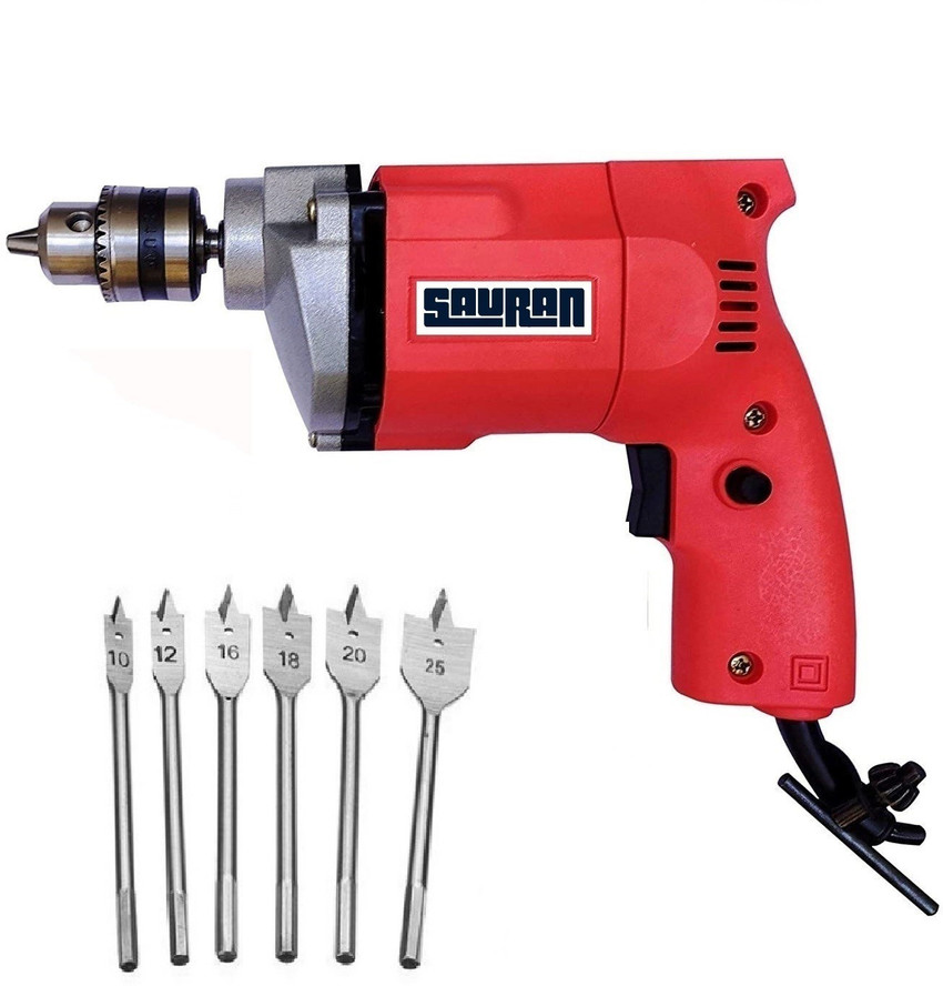 Sauran Drill machine with 6 pcs bits for wood Heavy duty drill with warranty Drill machine with 6 pcs bits for wood Heavy duty drill with warranty Pistol Grip Drill Price in