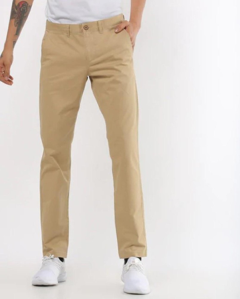 Netplay Tapered Men Cream Trousers  Buy Netplay Tapered Men Cream Trousers  Online at Best Prices in India  Flipkartcom