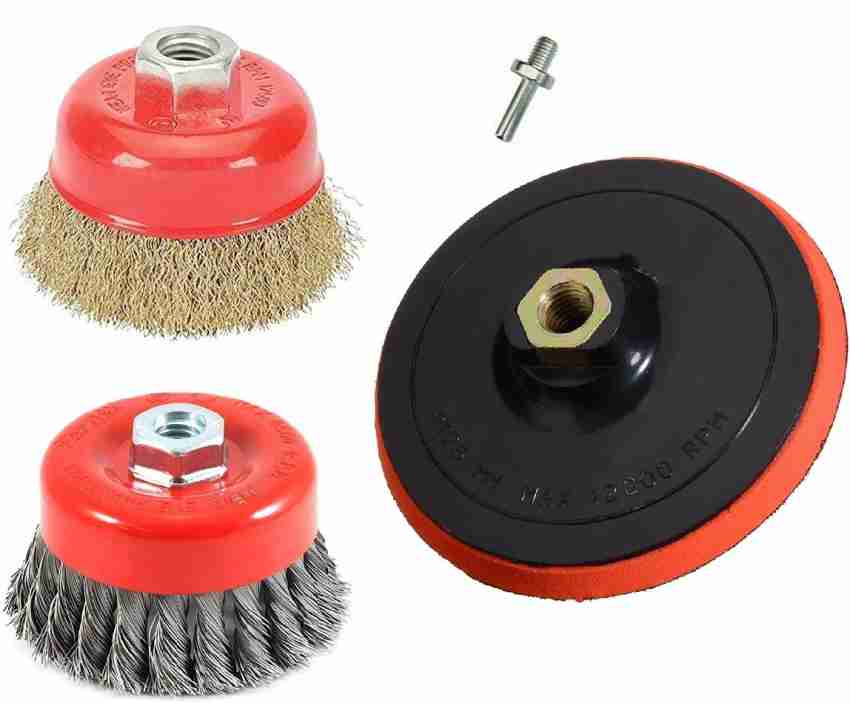 Wire Wheel Cup Brush Set for Angle Grinder to Remove Rust, Paint Wheel  Brush (Pack of 2)