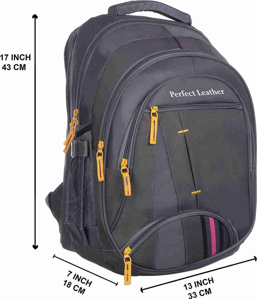 perfect leather 4 Zipper bag causal college school office traveling backpack for boys girls 30 L Backpack Grey Price in India Flipkart
