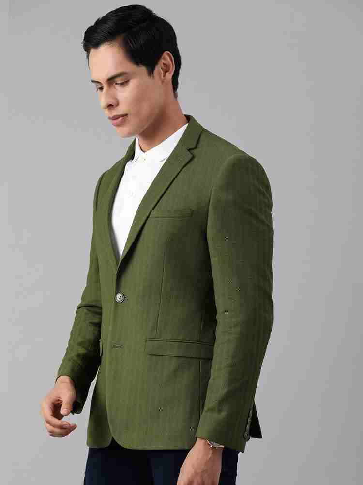 Louis Philippe Sport Self Design Single Breasted Casual Men Blazer