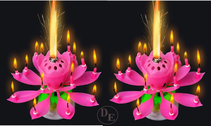 Devansh enterprises Happy Birthday Musical Rotating Lotus Candle Pack Of 2 Candle Price in India Buy Devansh enterprises Happy Birthday Musical Rotating Lotus Candle Pack Of 2 Candle online at Flipkar...