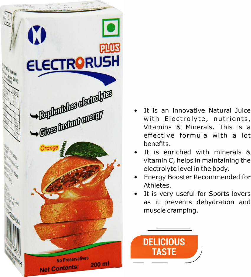 Electrolyte orange juice store