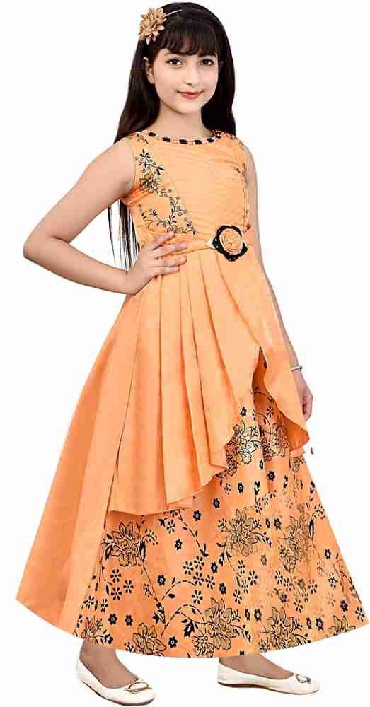 TOWHID GARMENTS Girls Maxi Full Length Casual Dress Price in India