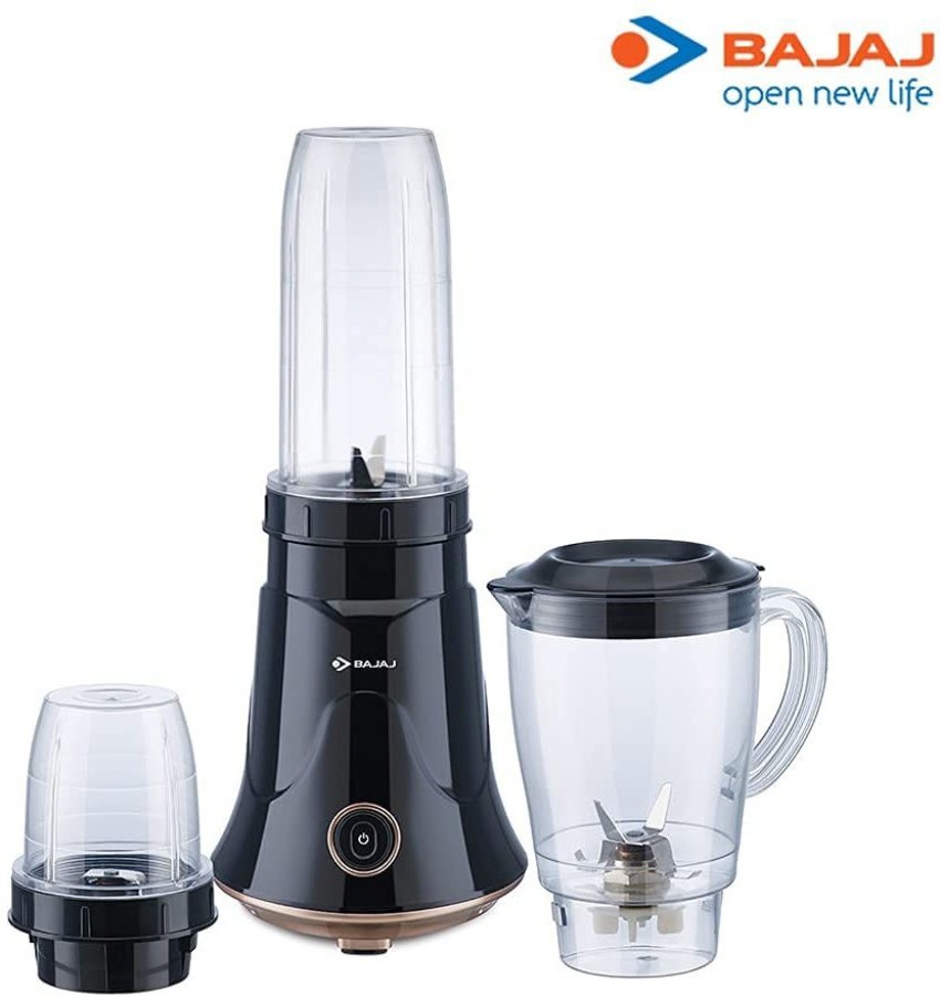 BAJAJ Powerful 300W Mixer Grinder, Blender, Juicer and Smoothie Maker with  Sipper and Store Lids, 3 Jars, Black, Regular NX 300 Mixer Grinder (3 Jars,  Black) Price in India - Buy BAJAJ