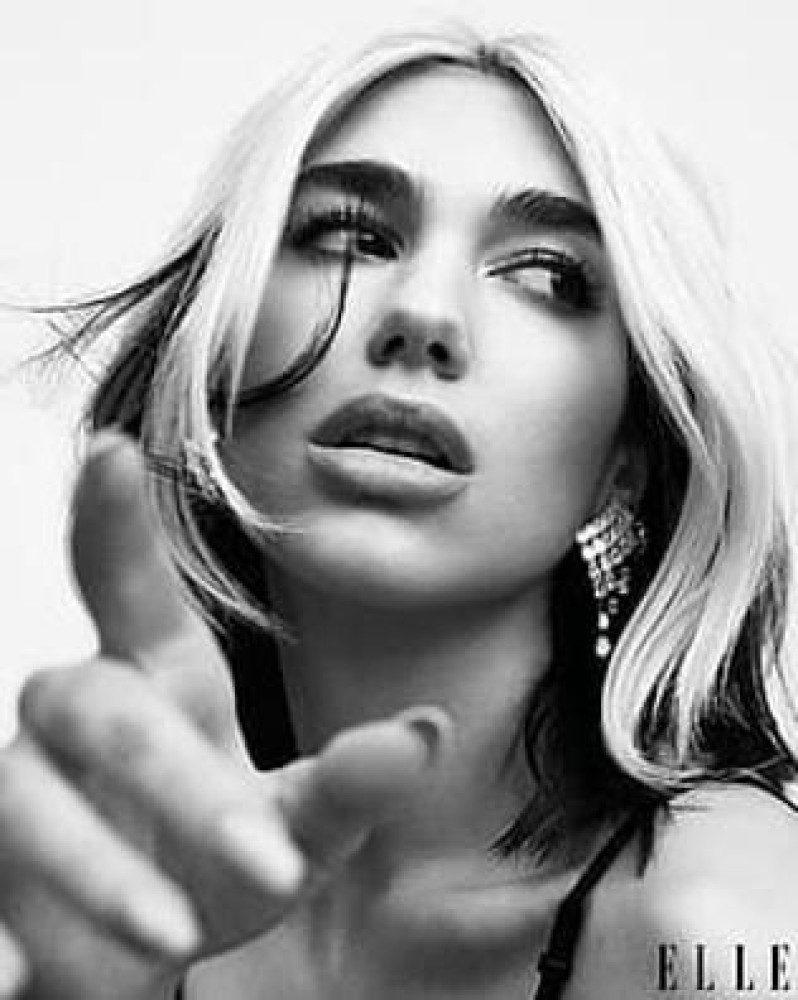 Women Dua Lipa Singer Elle Magzine Monochrome Hd Matte Finish Poster Paper  Print - Animation & Cartoons posters in India - Buy art, film, design,  movie, music, nature and educational paintings/wallpapers at