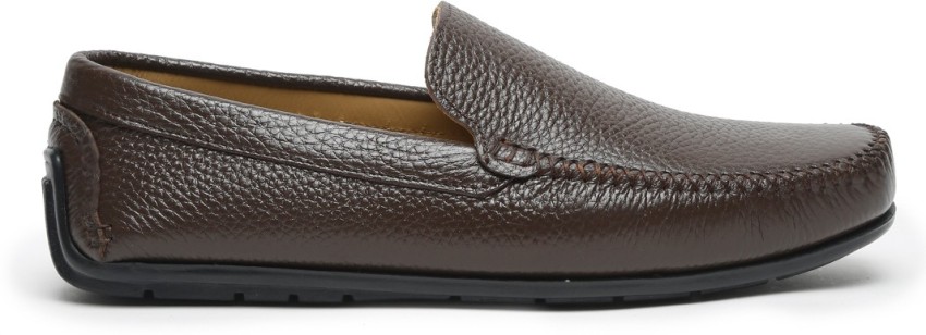 Men Black Solid Leather Formal Tasselled Loafers – Teakwood Leathers