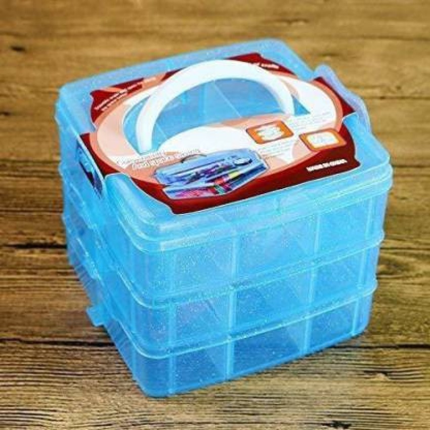 Tackle Box Organizer 18 Grids Plastic Craft Box Organizer Bead Organizer  Clear F