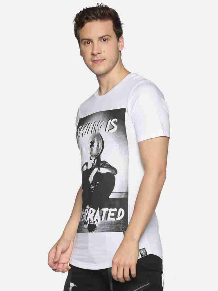 KULTPRIT Printed Men Round Neck White T-Shirt - Buy KULTPRIT