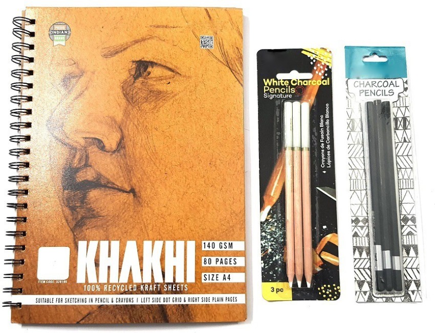 Drawing Set  Sketching and Charcoal Pencils  100 Page Drawing Pad K   Norberg and Linden