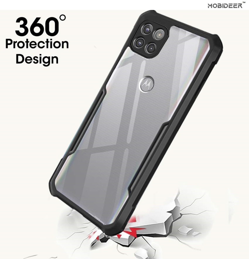MOBIDEER Back Cover for Motorola Moto G 5G, Transparent Hybrid Hard PC Back  TPU Bumper - MOBIDEER 