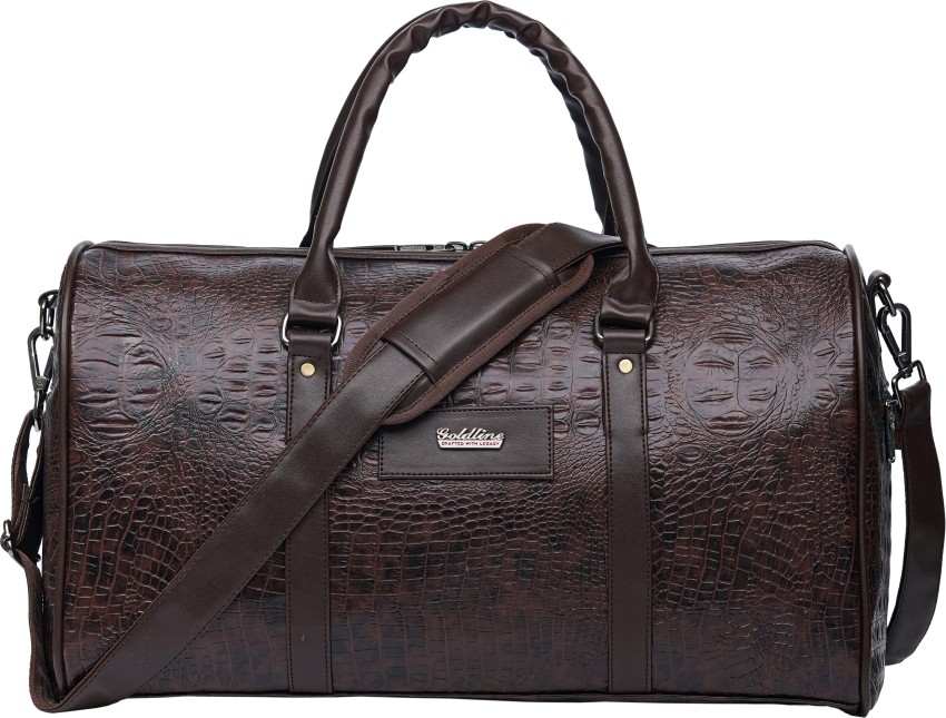 Leather duffle bag online for ladies