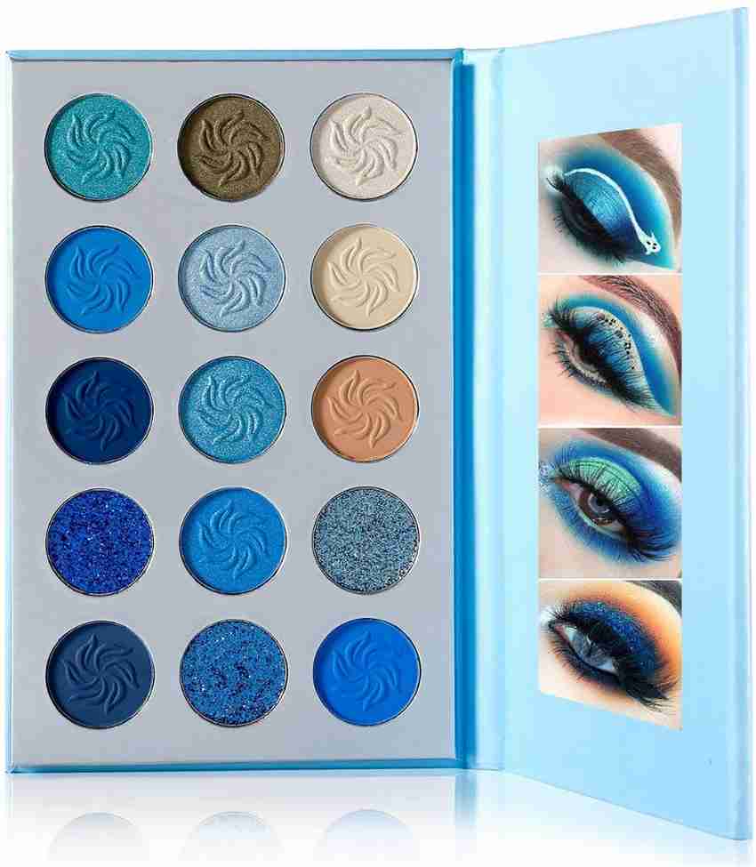 THR3E STROKES DE LANCI Space Blue Eyeshadow Palette 15 Color