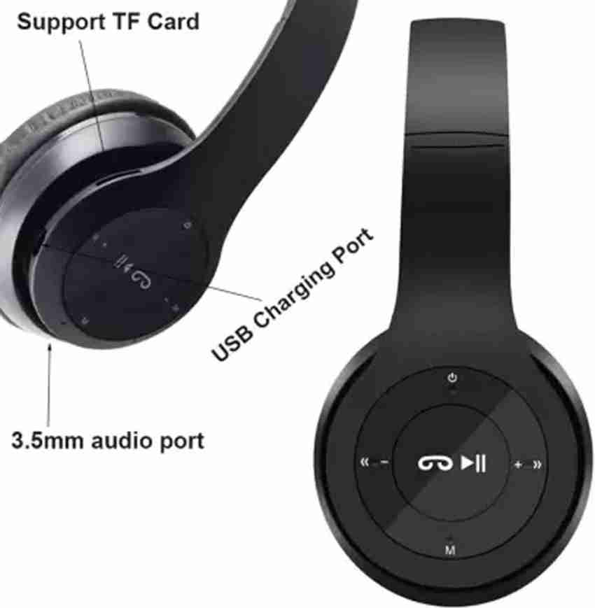 Casa Tech Stylish Wireless Bluetooth Headset With Aux SD Card USB
