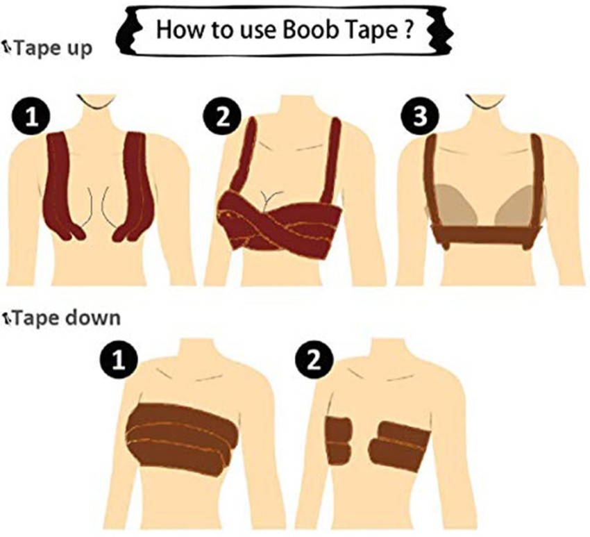 TBUY Tan colour Boob Fashion Tape for Women With Silicon Nipple cover  Breast Support Disposable Lingerie Fashion Tape Price in India - Buy TBUY  Tan colour Boob Fashion Tape for Women With