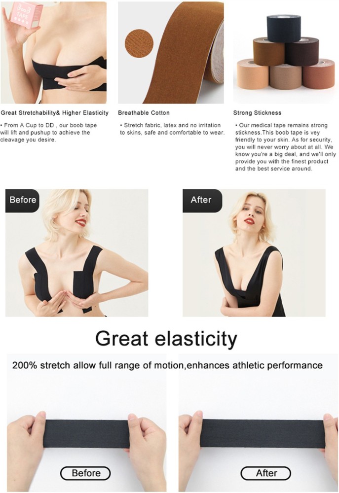 TBUY Tan colour Boob Fashion Tape for Women With Silicon Nipple
