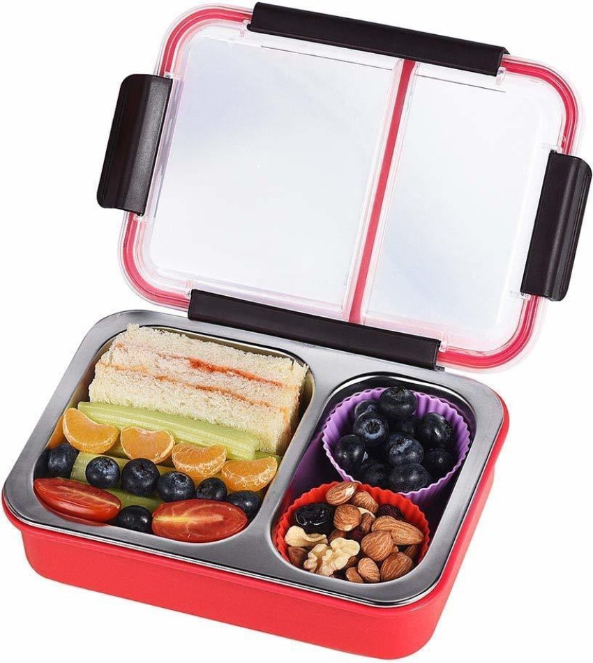 Buy Hand Painted Bento Lunch Box Two Compartment Lunch Box, Nesting  Lunchbox, Bento Box. Metal Lunch Box Online in India 