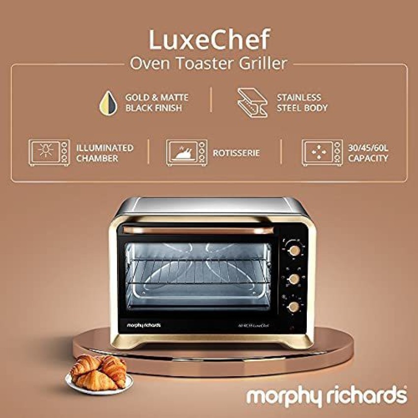 Buy Morphy Richards RCSS LUXECHEF 30 Litres Oven Toaster Grill (OTG),6  Cooking Modes, Gold and Matt Black Online at Best Prices in India - JioMart.