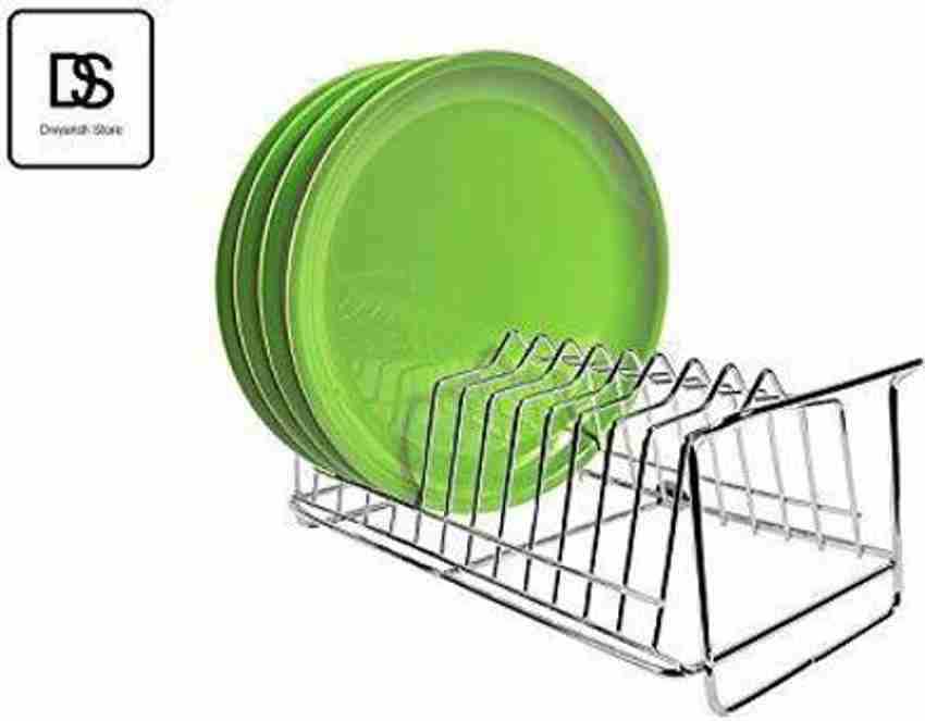 PK India Stainless Steel Plate Stand for Kitchen Dish Storage Rack Utensile Holder 33x13x16 cm 12 Plate Storage Dinner Plate Price in India Buy PK India Stainless Steel Plate