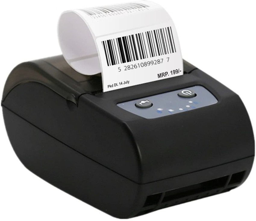 Portable 58mm Thermal Label Maker Wireless BT Label Printer Barcode Printer  with Rechargeable Battery Compatible with Android iOS Windows for Retail