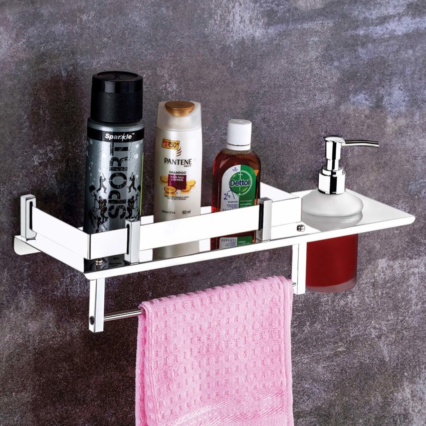 Bathroom Accessories Set Chrome Sparkle Towel Holder Tumbler Dispenser Soap