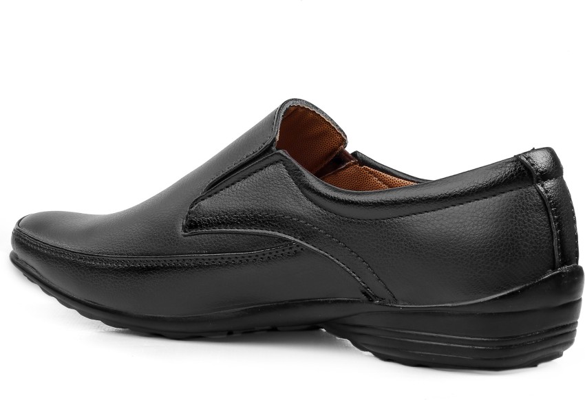 Buy Kraasa Black Slip On Formal Shoes for Men Online at Best