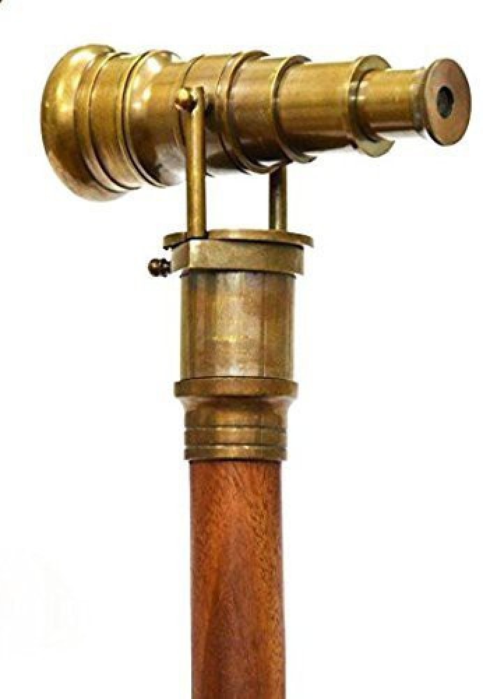 38 Inch Handmade Nautical Walking Stick with Solid Brass Telescope