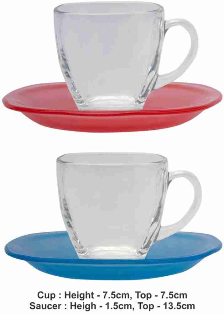 Karina Cup & Saucer, 210ml, Set of 12 (6 Cups + 6 Saucers) Goldline 110