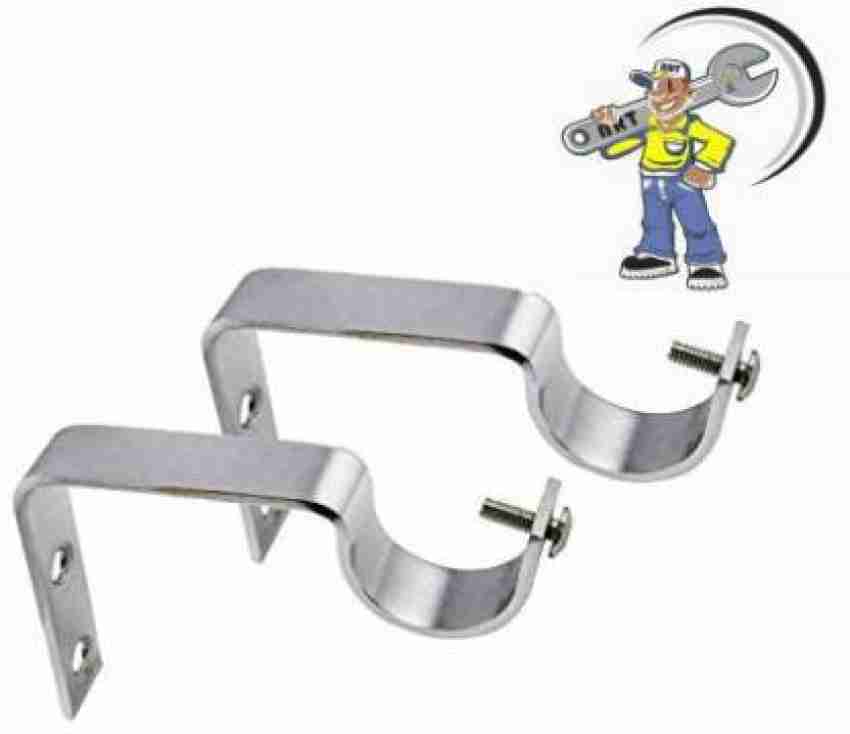 scraftindia Silver Rod Rail Bracket, Curtain Hooks, Curtain Knobs, Curtain  Rods Metal Price in India - Buy scraftindia Silver Rod Rail Bracket, Curtain  Hooks, Curtain Knobs, Curtain Rods Metal online at