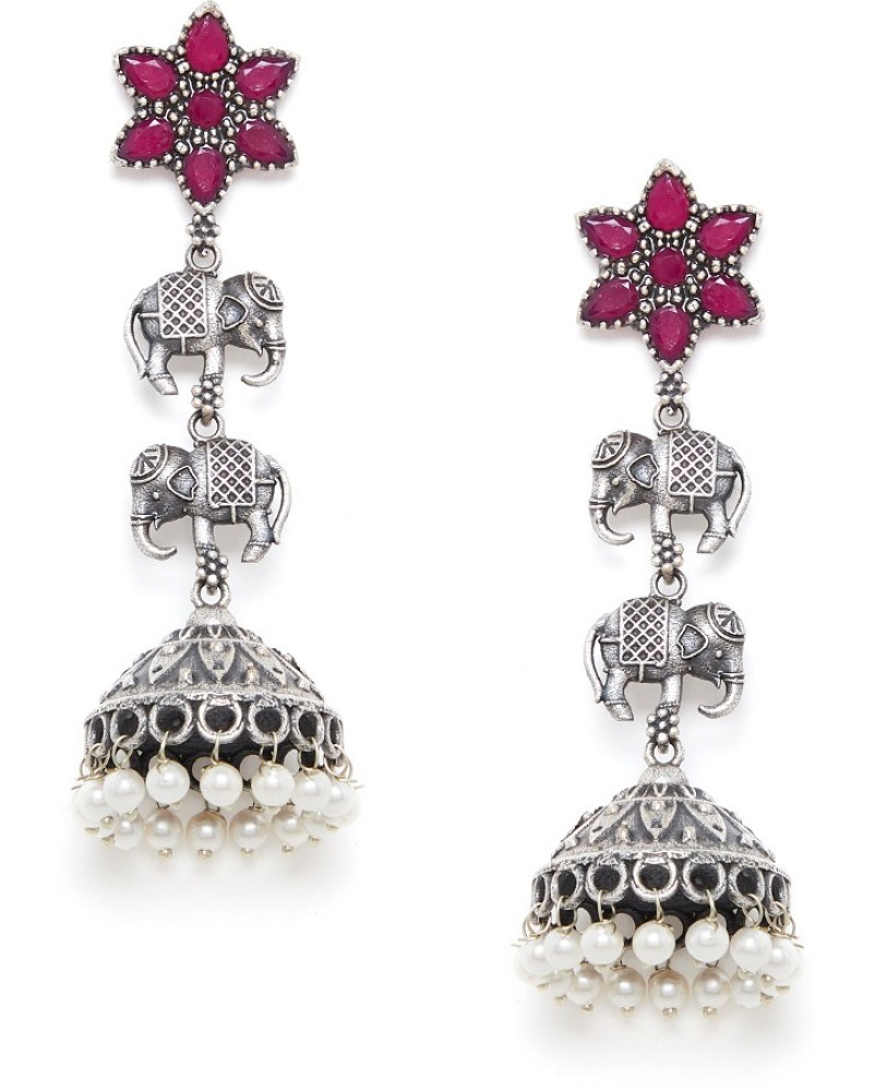 Silver deals jhumkas flipkart