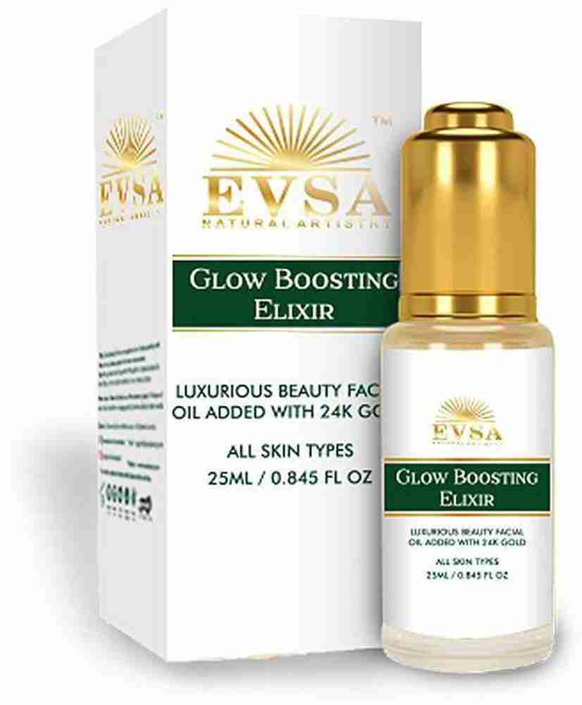 EVSA Premium Glow Boosting Elixir 25ml Oil with 24K Gold Natural