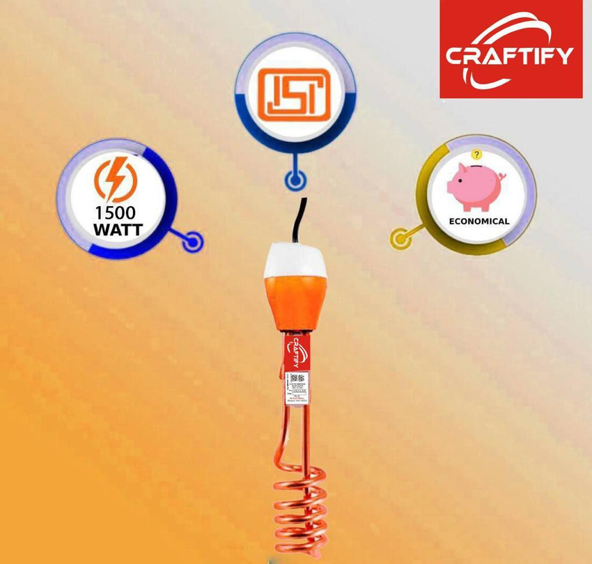 CRAFTIFY Copper Premium Quality ISI Mark Water-Proof u0026 Shock- Proof 1500 W Immersion  Heater Rod Price in India - Buy CRAFTIFY Copper Premium Quality ISI Mark  Water-Proof u0026 Shock- Proof 1500 W